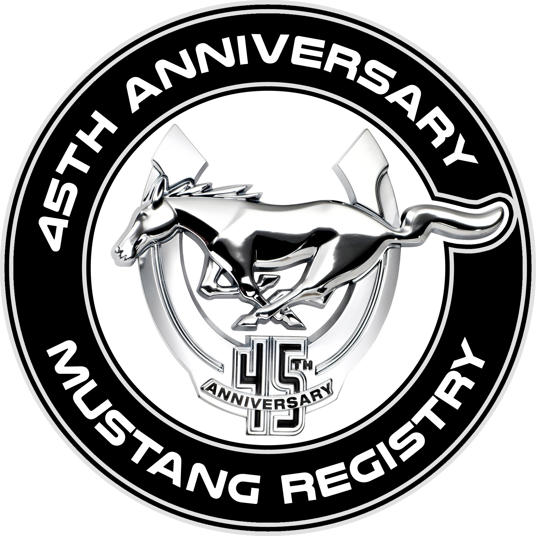45th Anniversary Mustang Registry logo