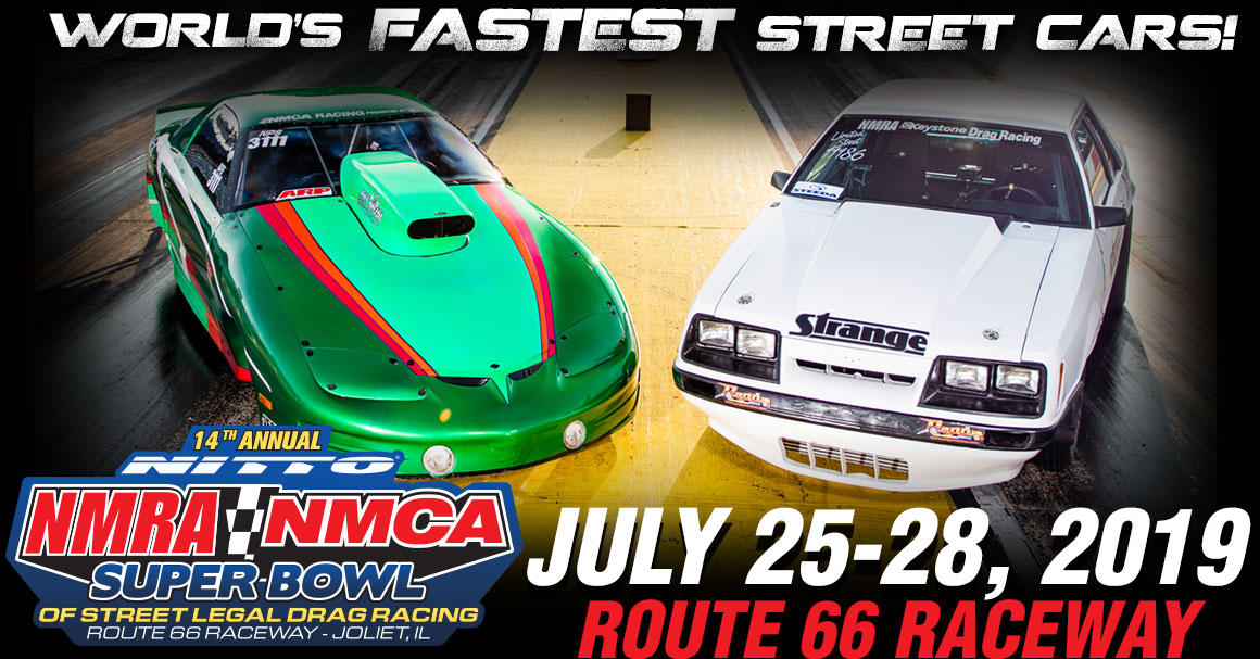 The biggest street-legal drag race of the year comes to Route 66 Raceway with nearly a dozen heads-up classes, Index categories, street car madness for Chevy, Dodge, and True Street enthusiasts, Car Show, and Manufacturer's Midway.