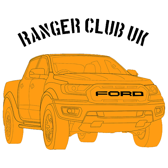 Ranger Club UK Club Logo Yellow 2019 Ranger with Black text above